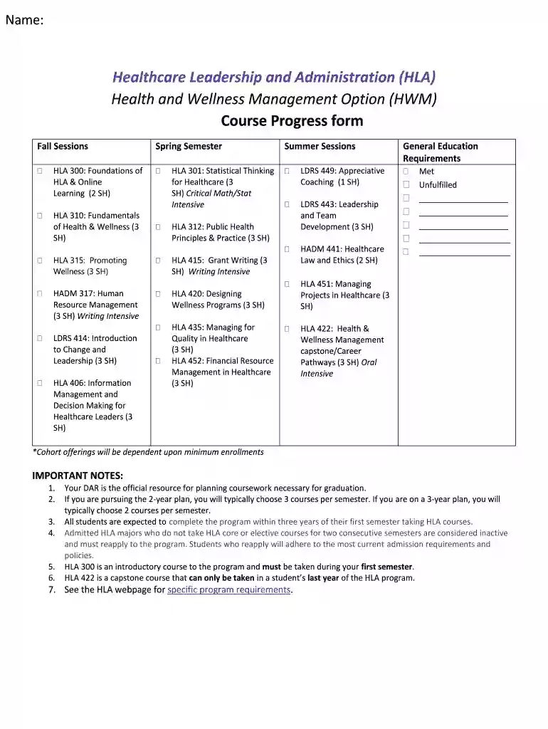 Healthcare Leadership and Administration (HLA) Preview on Page 1