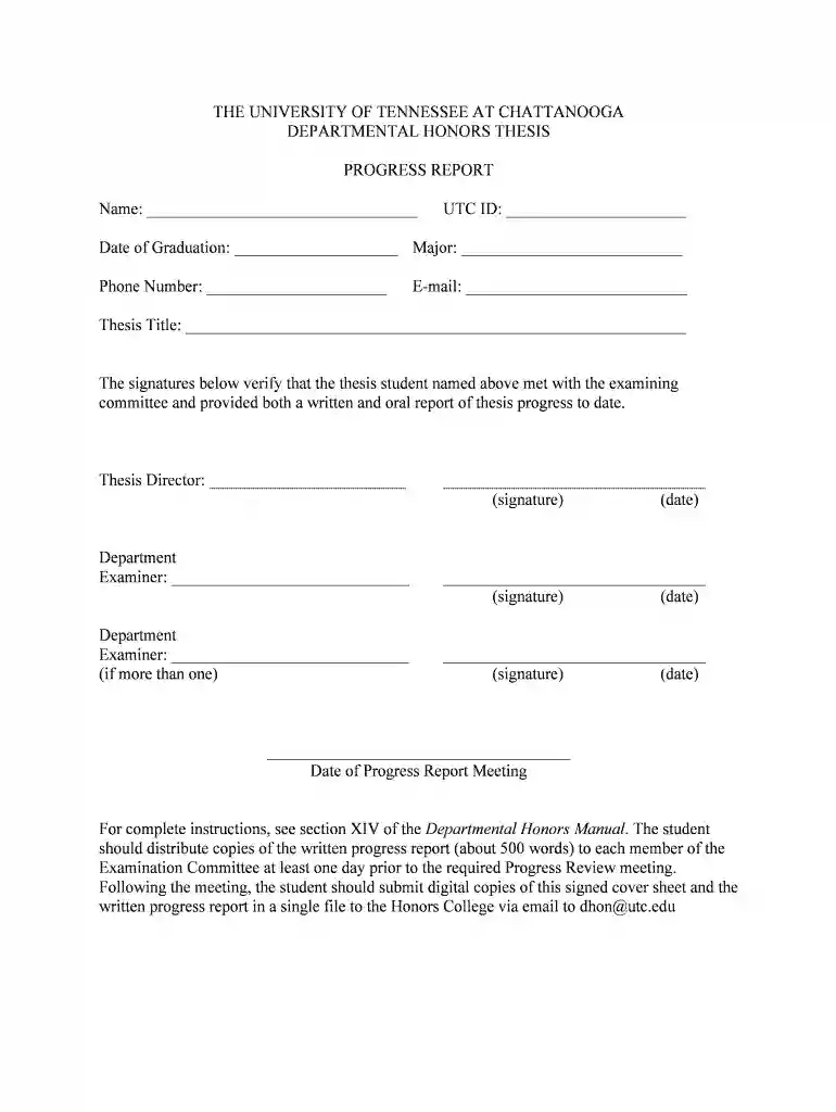 DEPARTMENTAL HONORS THESIS Preview on Page 1