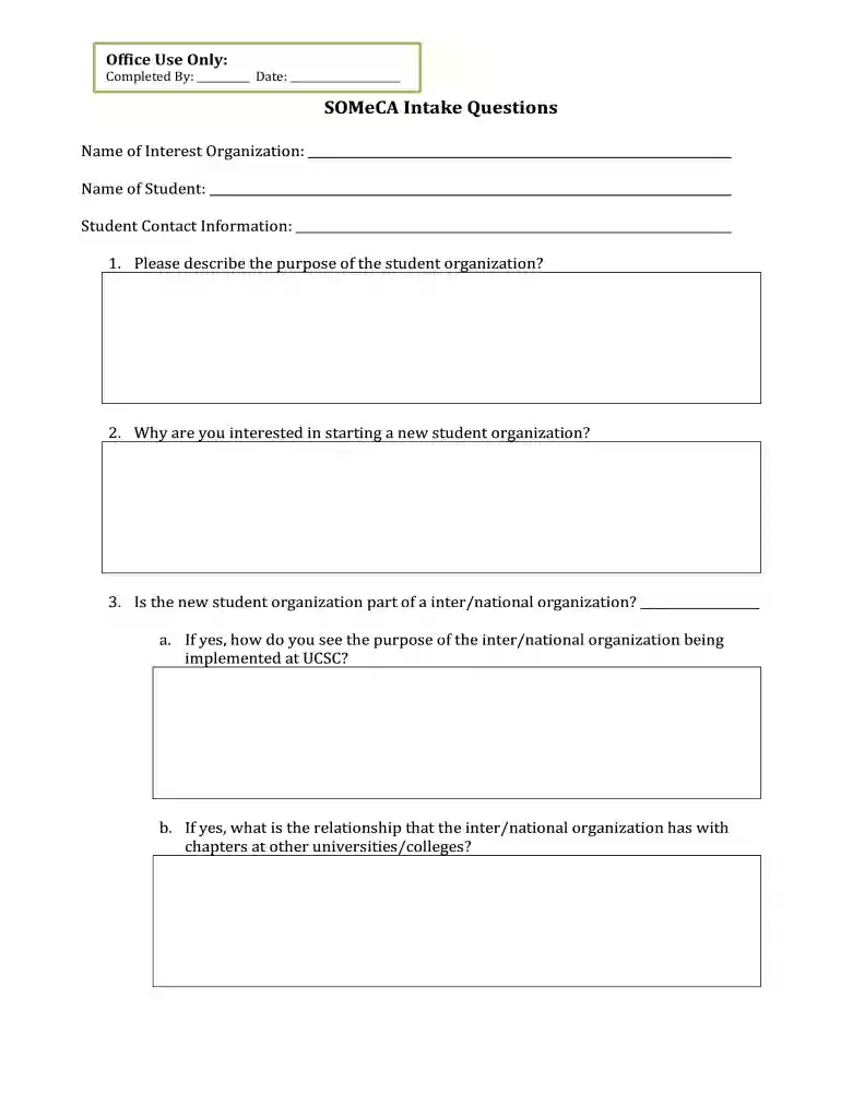 Intake Questionnaire docx Preview on Page 1