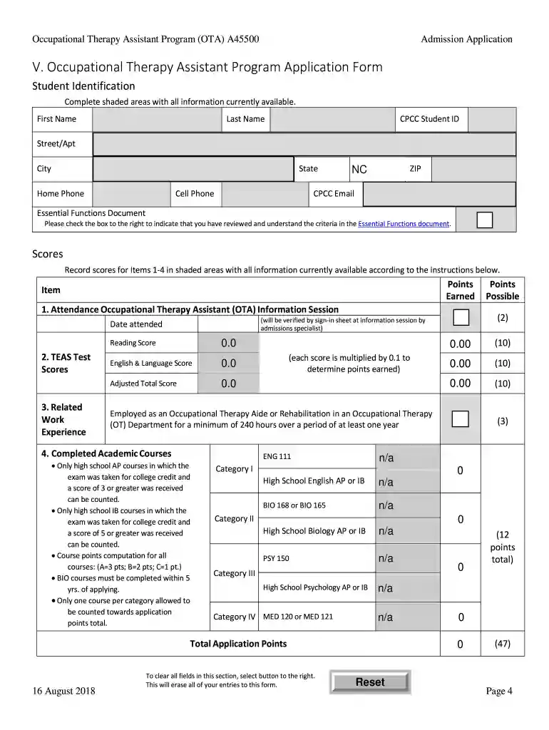 cpcc occupational therapy assistant Preview on Page 1