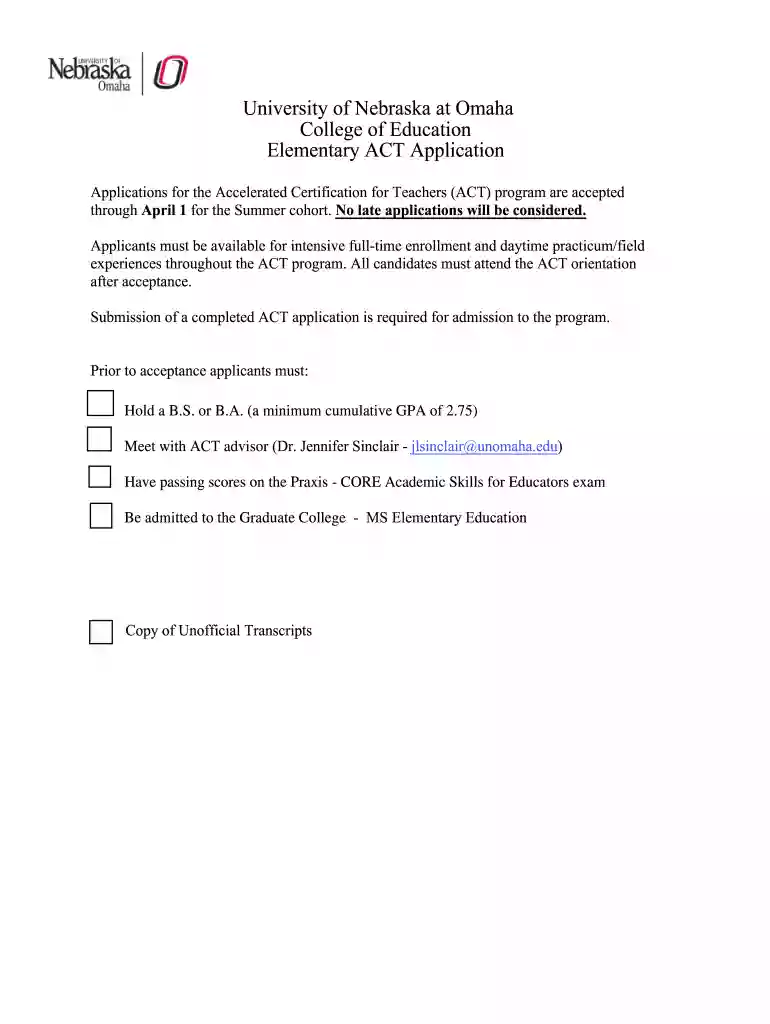 Master's Certification Programs - University of Nebraska Omaha Preview on Page 1