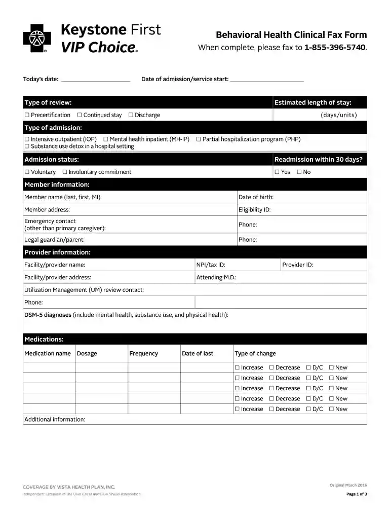 vantage authorization form Preview on Page 1
