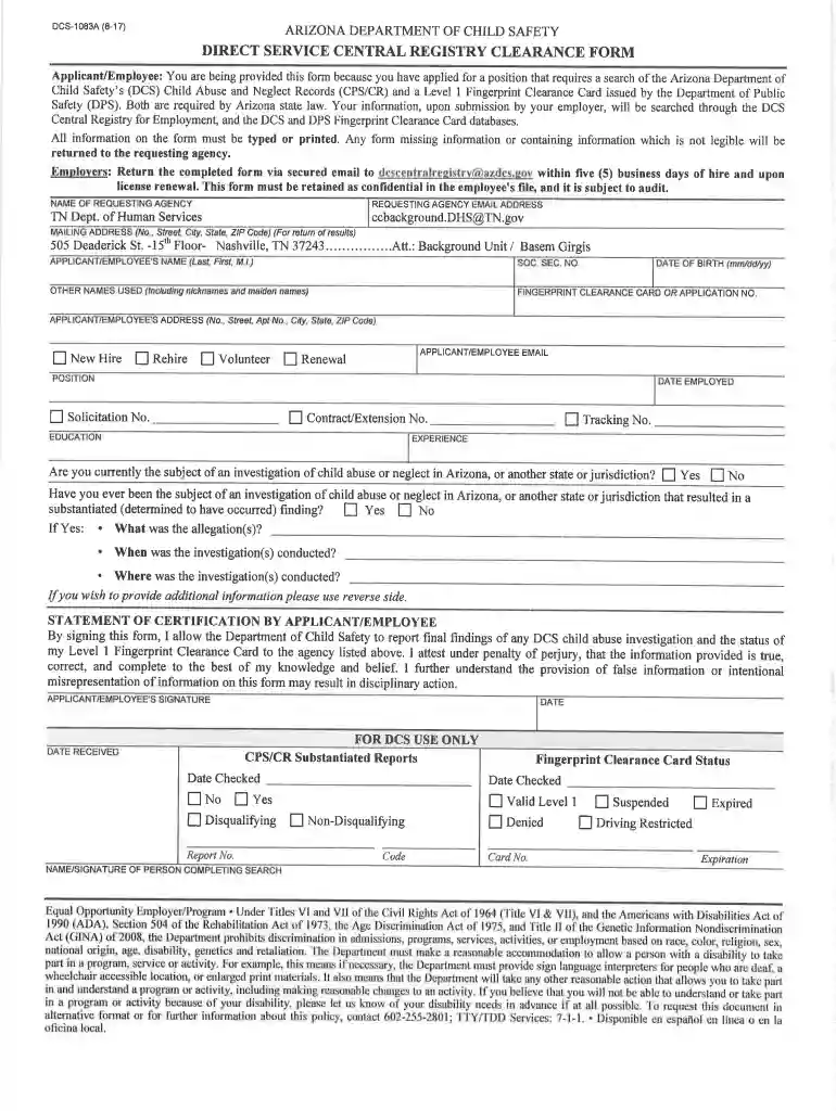 2017 TN DCS-1083A Preview on Page 1