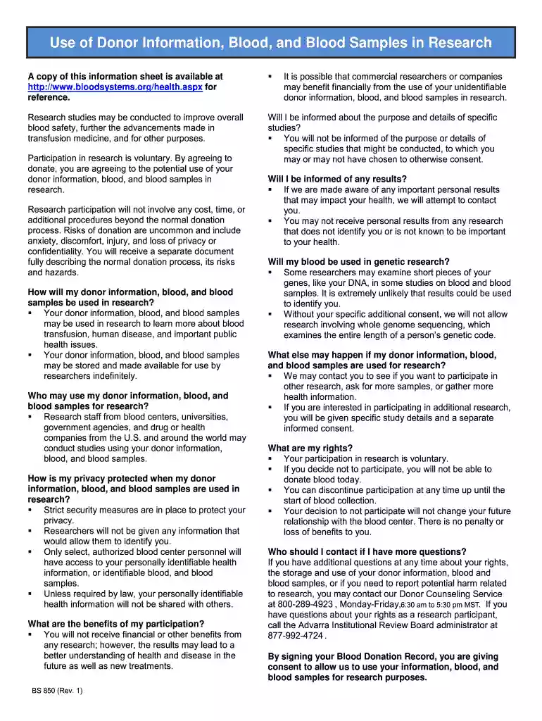 vitalant parent consent Preview on Page 1