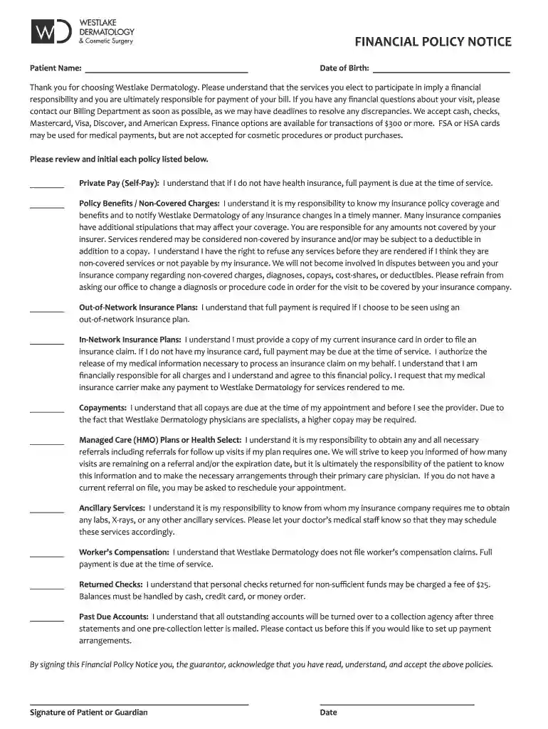 westlake dermatology new patient Preview on Page 1