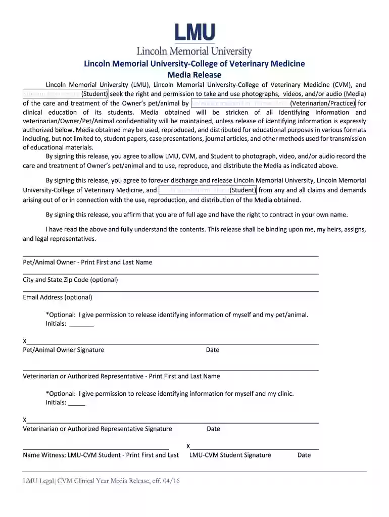 College of Veterinary MedicineLincoln Memorial University Preview on Page 1