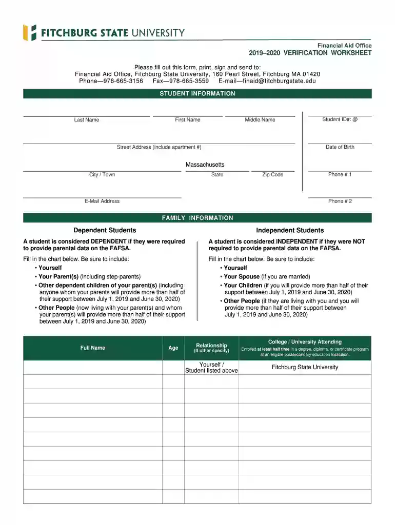 Title IV Authorization and Financial AidFitchburg State Preview on Page 1