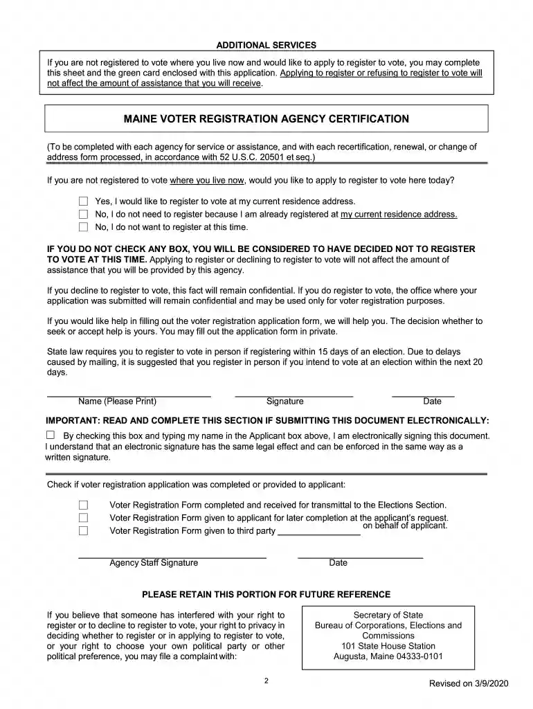 Forms & ApplicationsOFI DHHS Maine Preview on Page 1