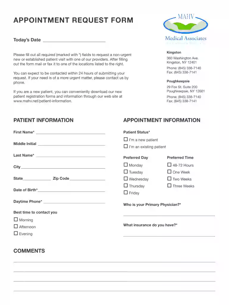 information form Preview on Page 1