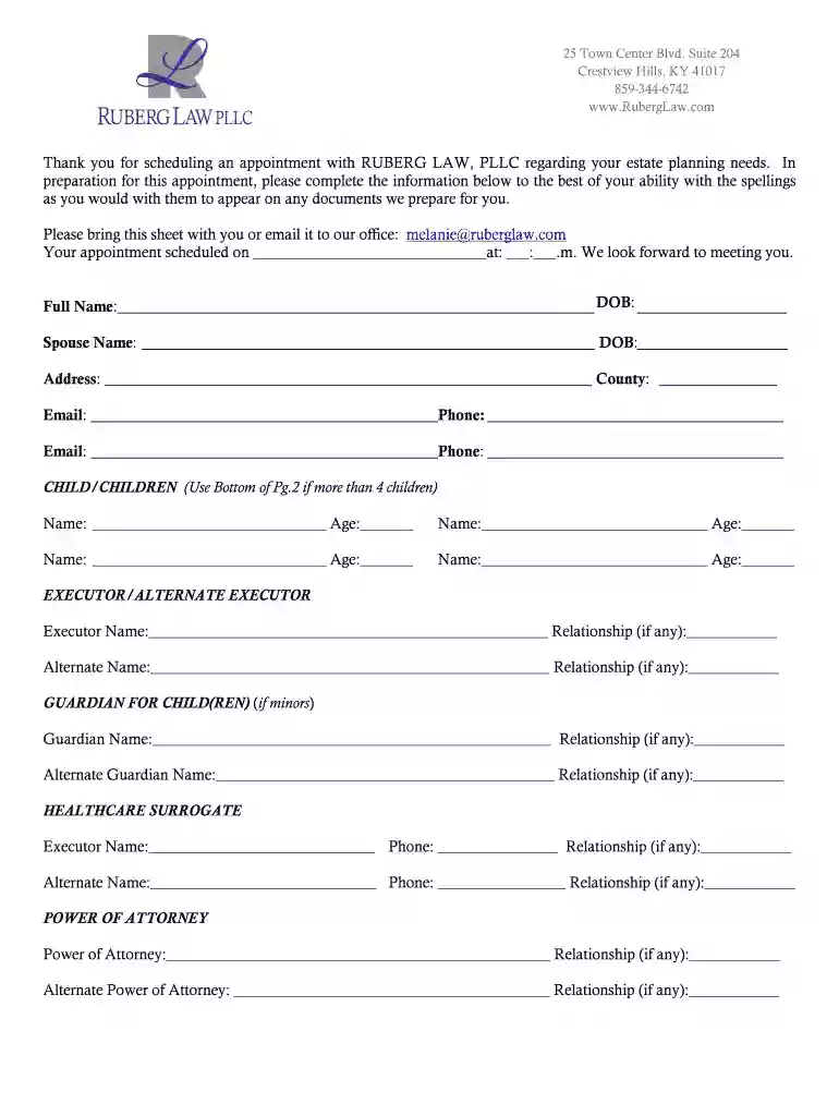 TEMPLATE Client Intake Sheet doc Preview on Page 1