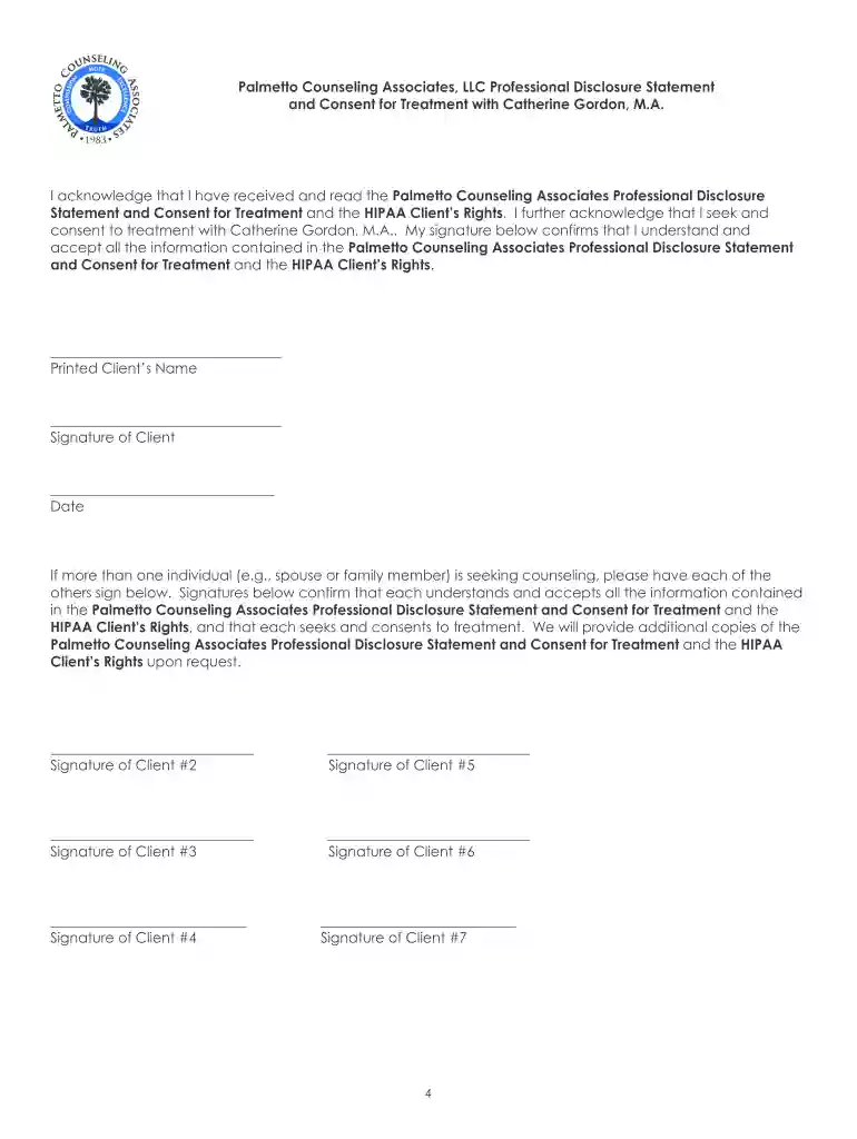 Sarah Williams, Ed S Palmetto Counseling Associates Preview on Page 1