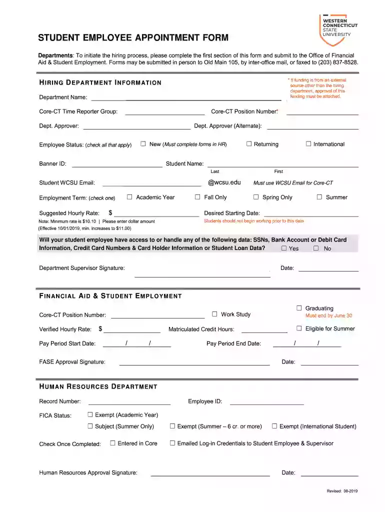 Departments: To initiate the hiring process, please complete the first section of this form and subm Preview on Page 1