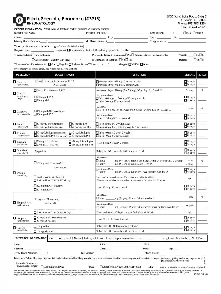 Publix Pharmacy1950 Sand Lake Rd, Orlando, FLVitals Preview on Page 1