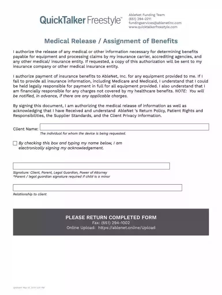 quicktalker freestyle medical Preview on Page 1