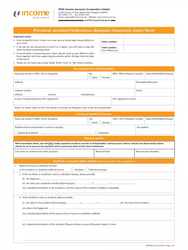 PA Infectious disease Claim form 201610 indd Preview on Page 1