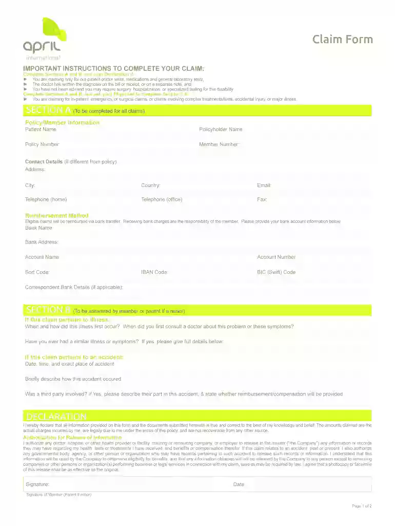 IMPORTANT INSTRUCTIONS TO COMPLETE YOUR CLAIM: Preview on Page 1