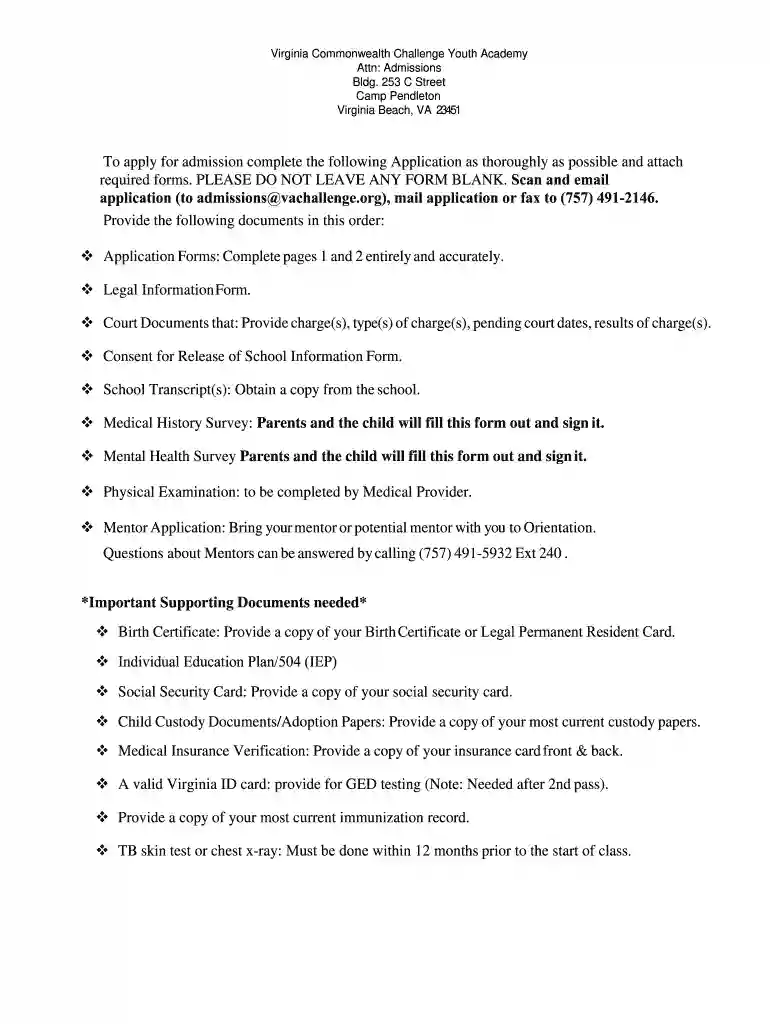 Commonwealth ChalleNGe Youth Academy - Chesterfield Preview on Page 1