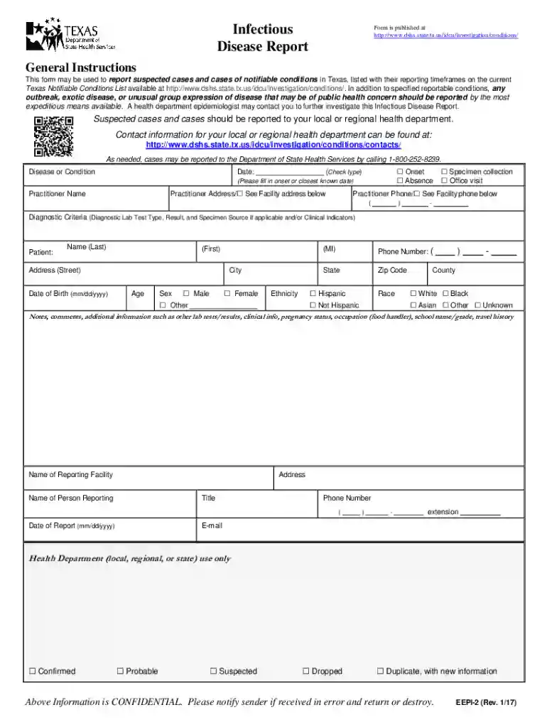 texas infectious disease report Preview on Page 1