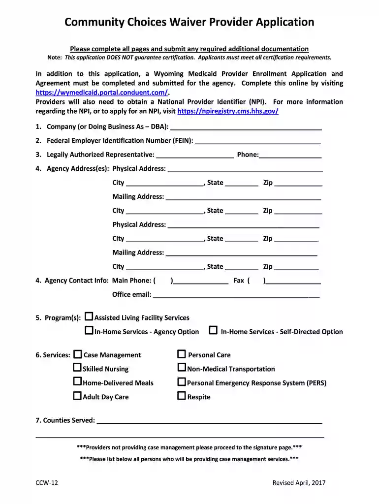 community choices waiver provider manual - Lamedicaid Preview on Page 1