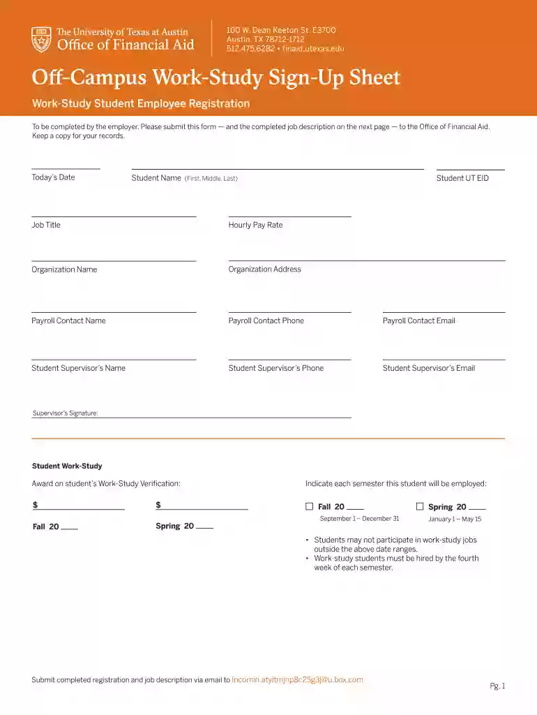 College Access Loan Request Form - UT Financial Aid Preview on Page 1