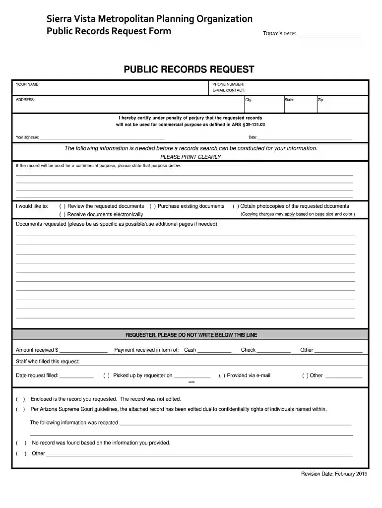 arizona public records request Preview on Page 1