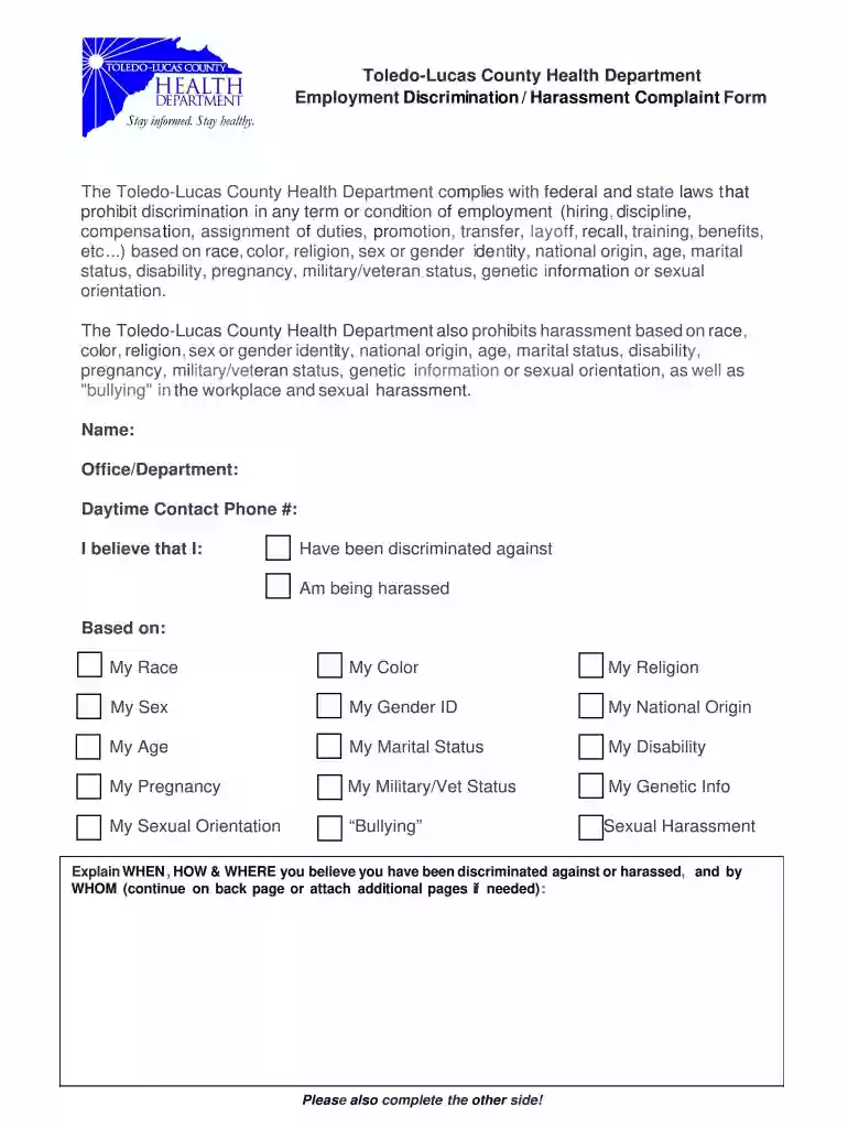 discrimination complaint form updated Preview on Page 1