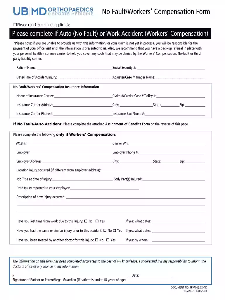 New Patient Packet - UBMD Orthopaedics & Sports Medicine Preview on Page 1