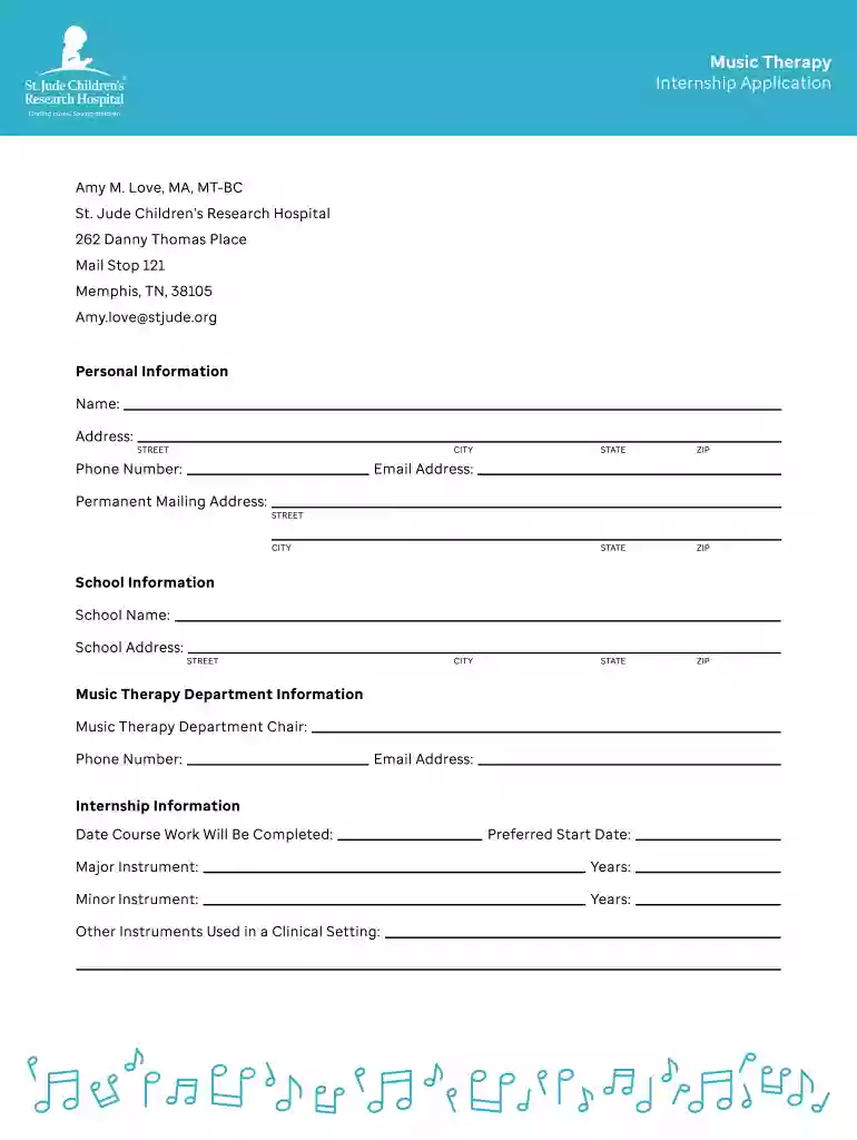 music therapy internship application Preview on Page 1