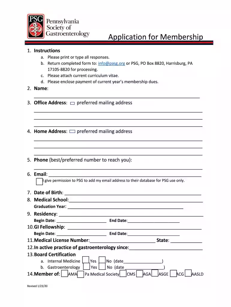 Return completed form to: infopasg Preview on Page 1