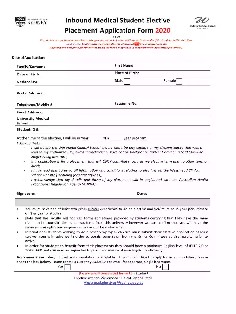sydney clinical elective Preview on Page 1