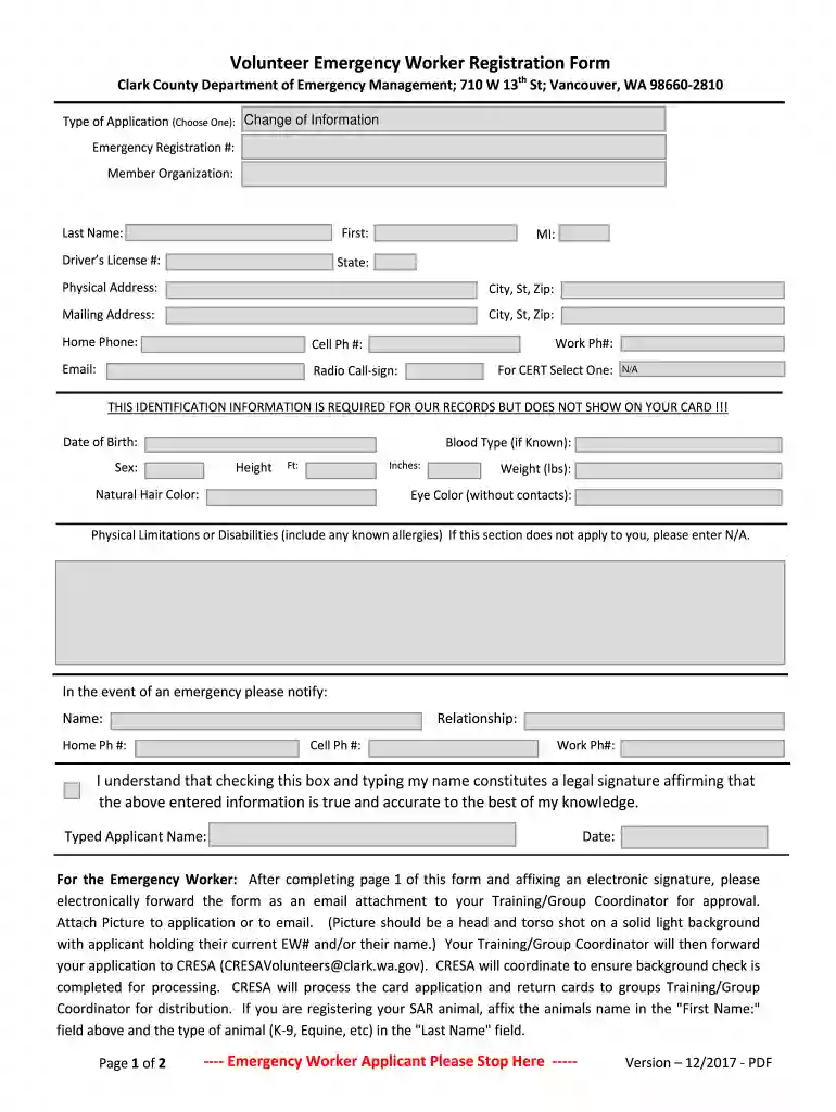 Emergency response volunteersClark County Washington Preview on Page 1