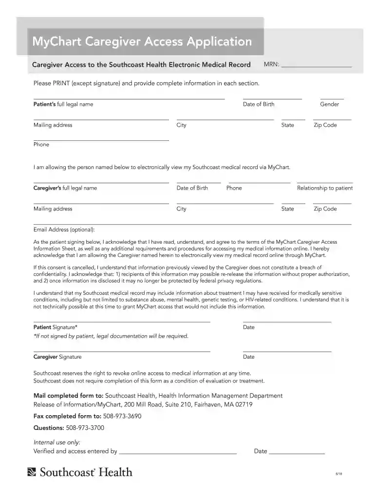 mychart southcoast Preview on Page 1