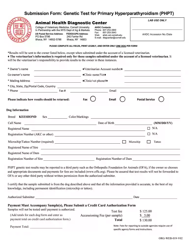 submission form genetic Preview on Page 1