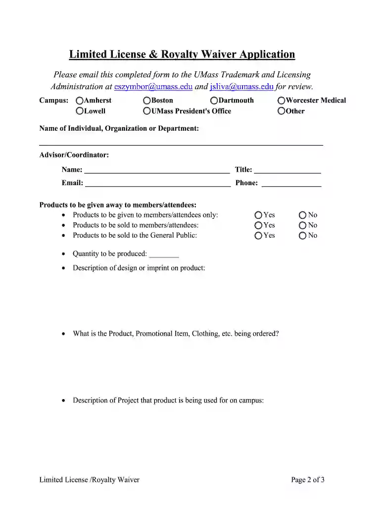 Licensed Vendor Directory - UMass Amherst Preview on Page 1