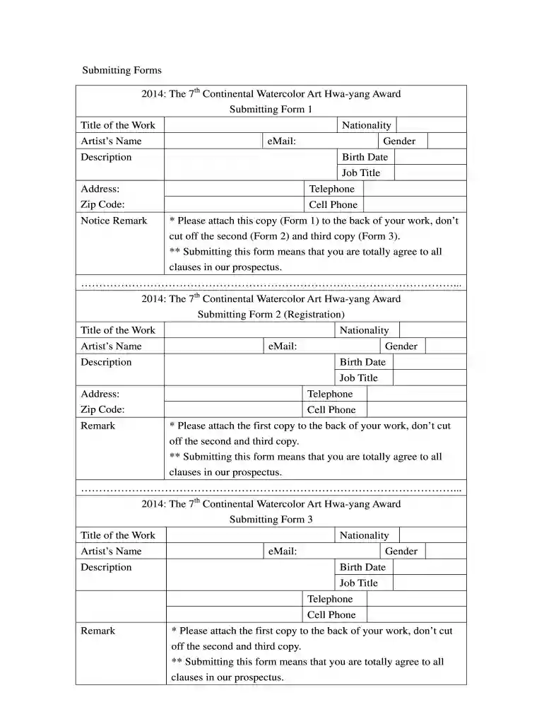 hwa yang form Preview on Page 1