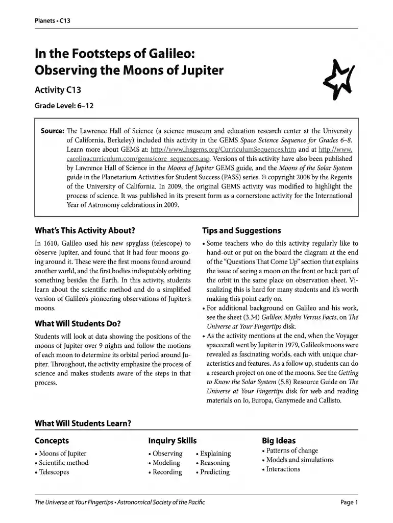 jupiter telescope Preview on Page 1