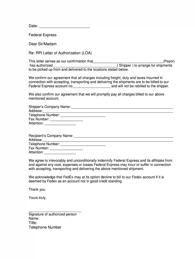 fedex remote pickup inquiry Preview on Page 1