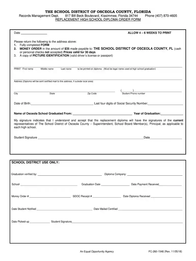 THE SCHOOL DISTRICT OF OSCEOLA COUNTY, FLORIDA Purchasing Preview on Page 1