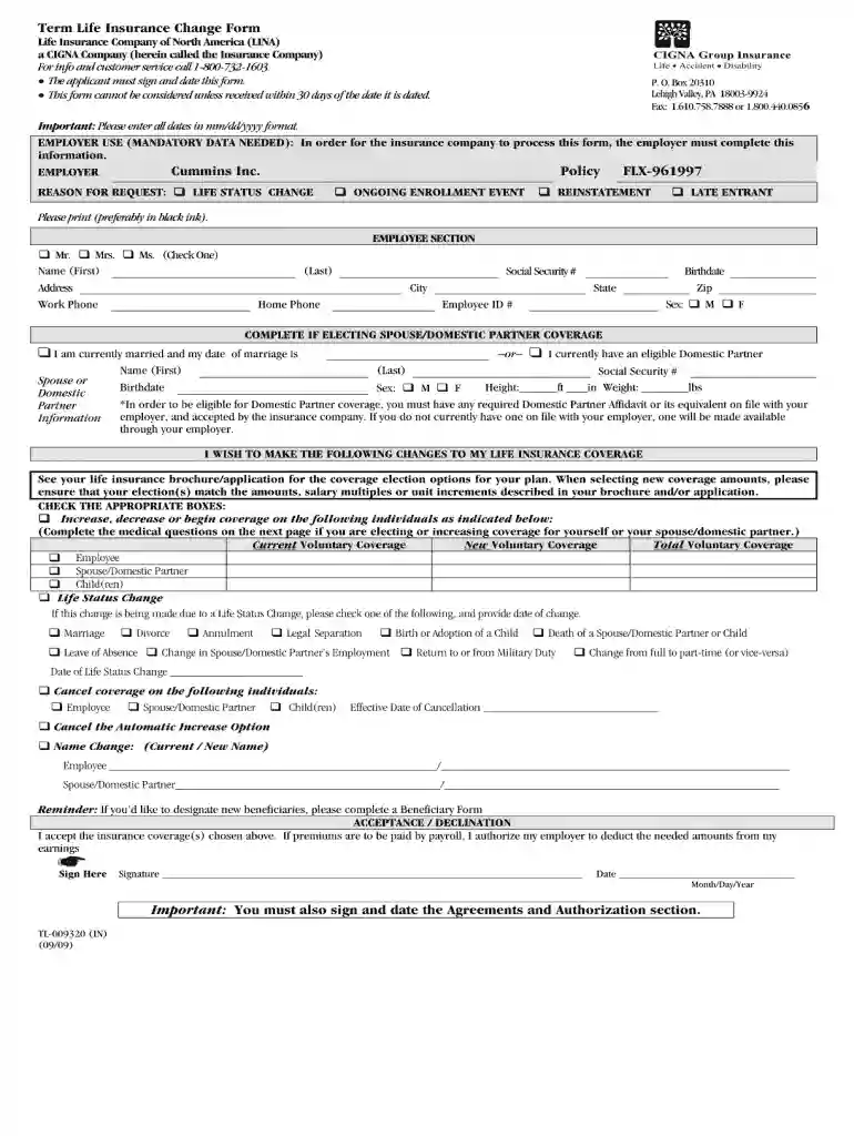 evidence of insurability Preview on Page 1