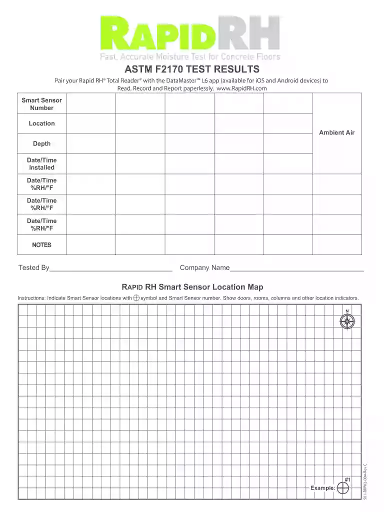 Rapid RHTest Results Form - Wagner Meters Preview on Page 1