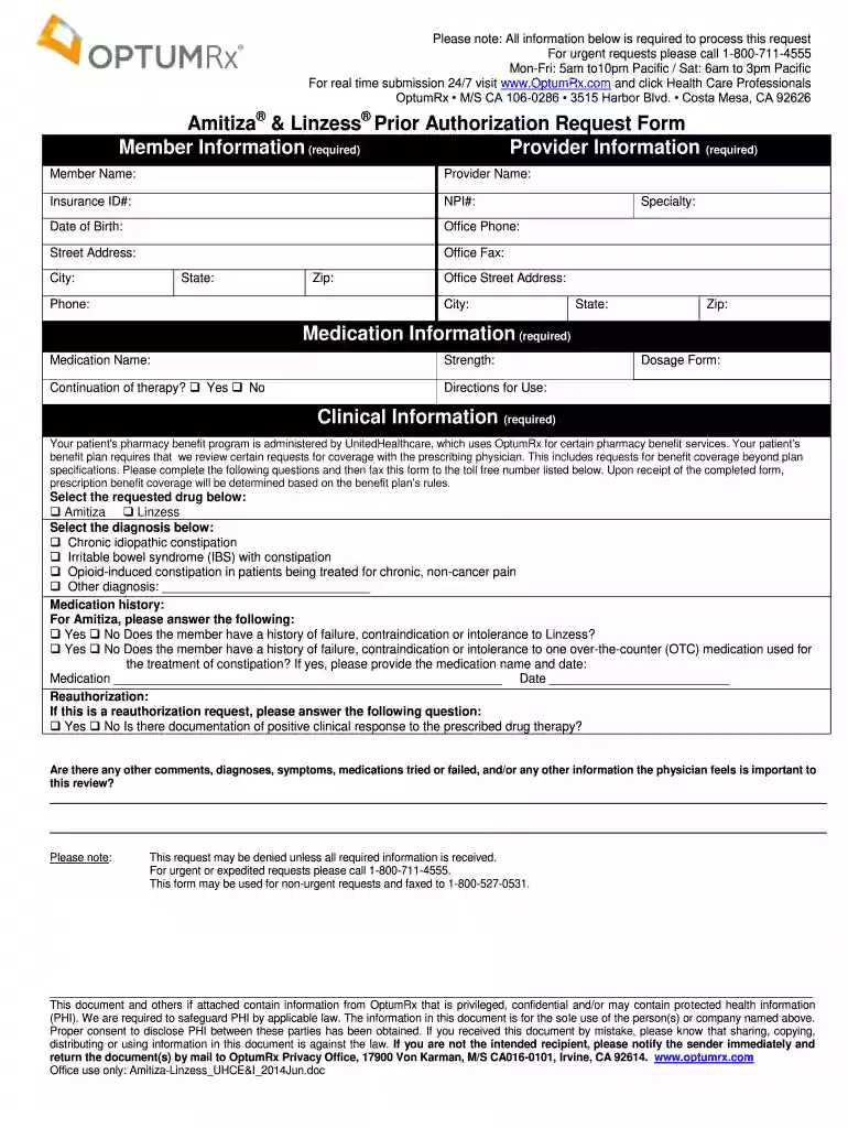 linzess sample request form Preview on Page 1