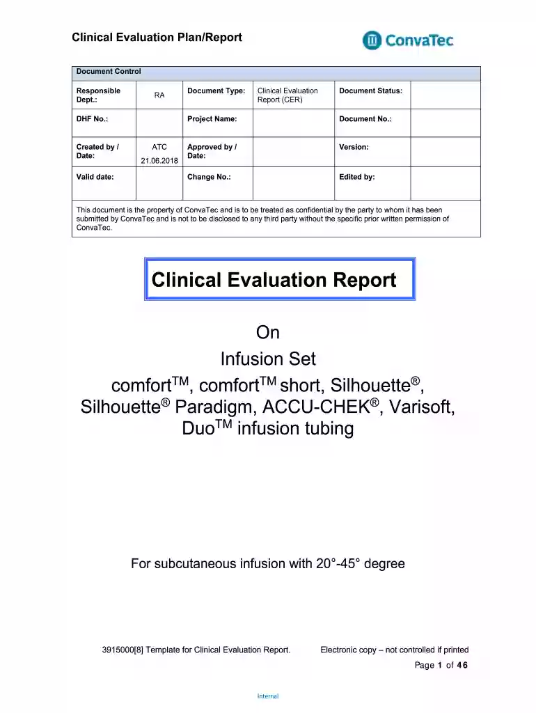 clinical evaluation report sample pdf Preview on Page 1