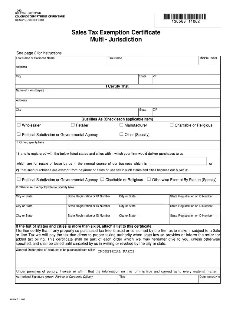 certificate of exemption form Preview on Page 1
