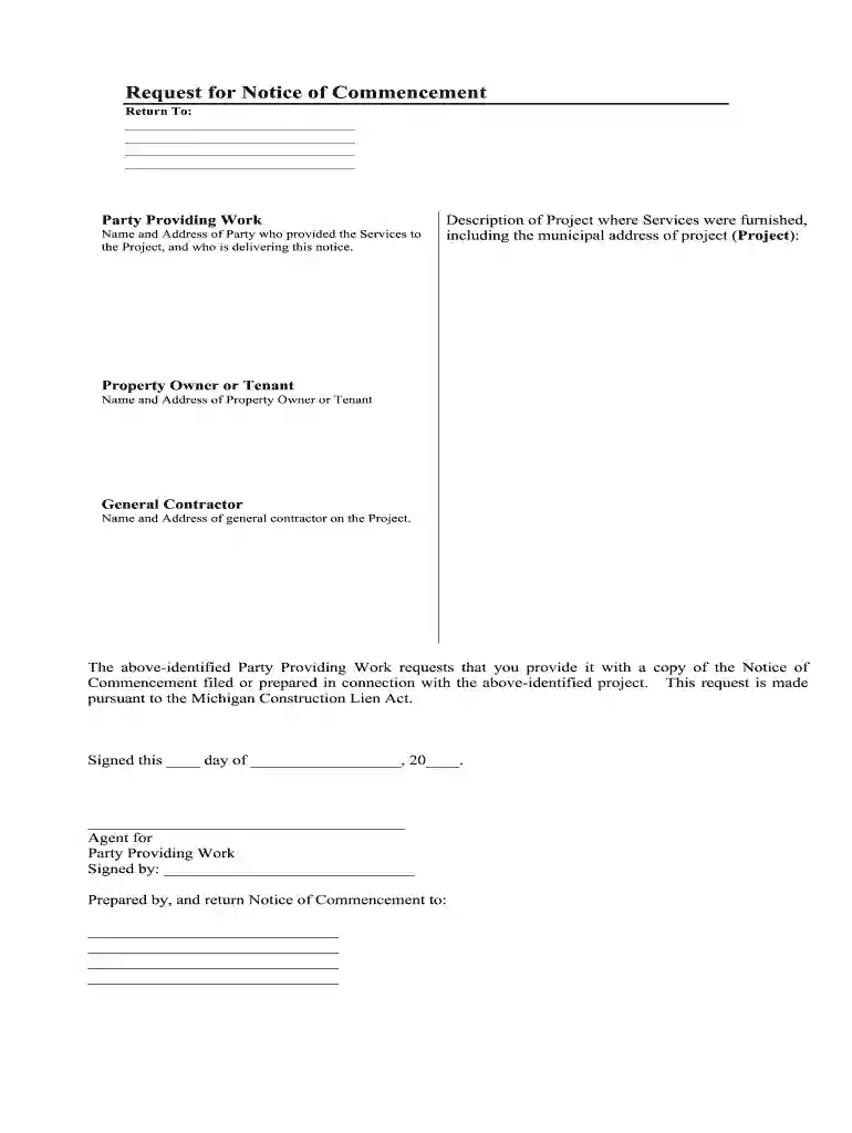 notice of commencement Preview on Page 1