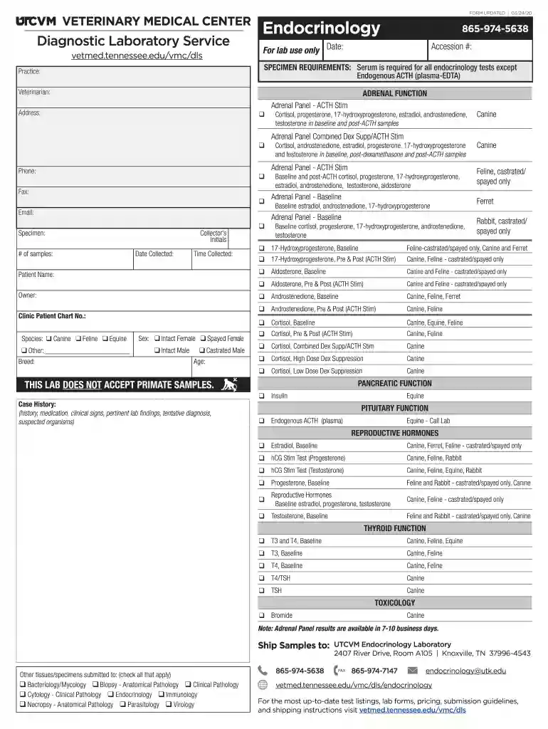 Endocrinology - UTCVM Preview on Page 1