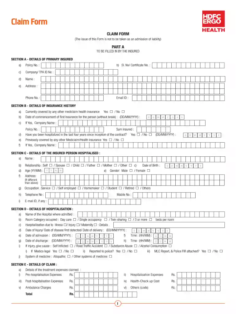 apollo munich claim form Preview on Page 1