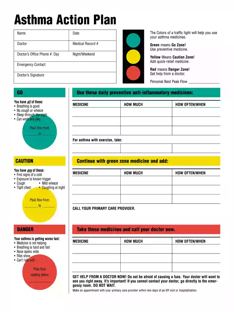 asthma action plan pdf Preview on Page 1