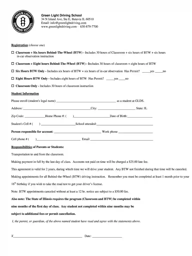 green light driving school aurora il Preview on Page 1