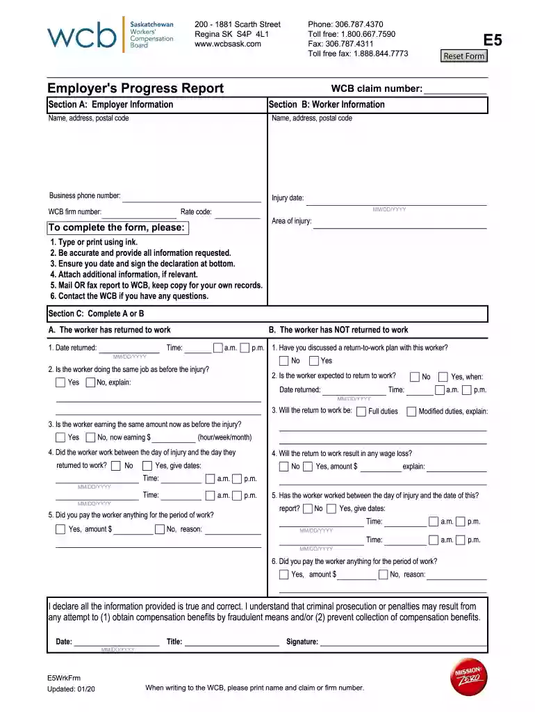 employers progress report Preview on Page 1