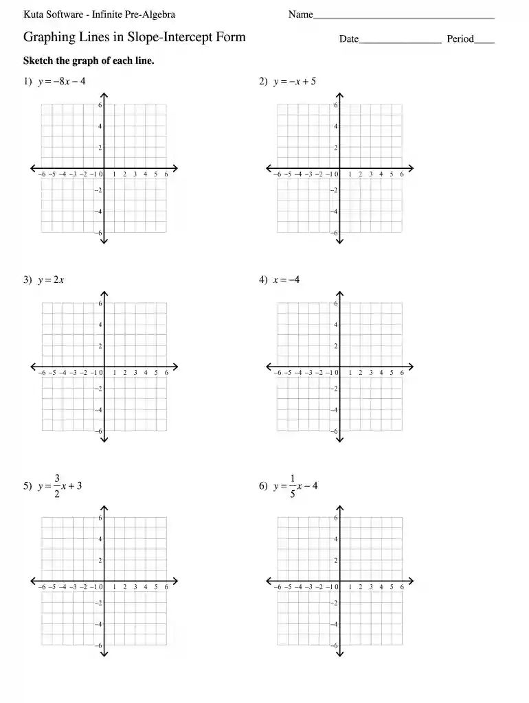 slope from a graph worksheet Preview on Page 1